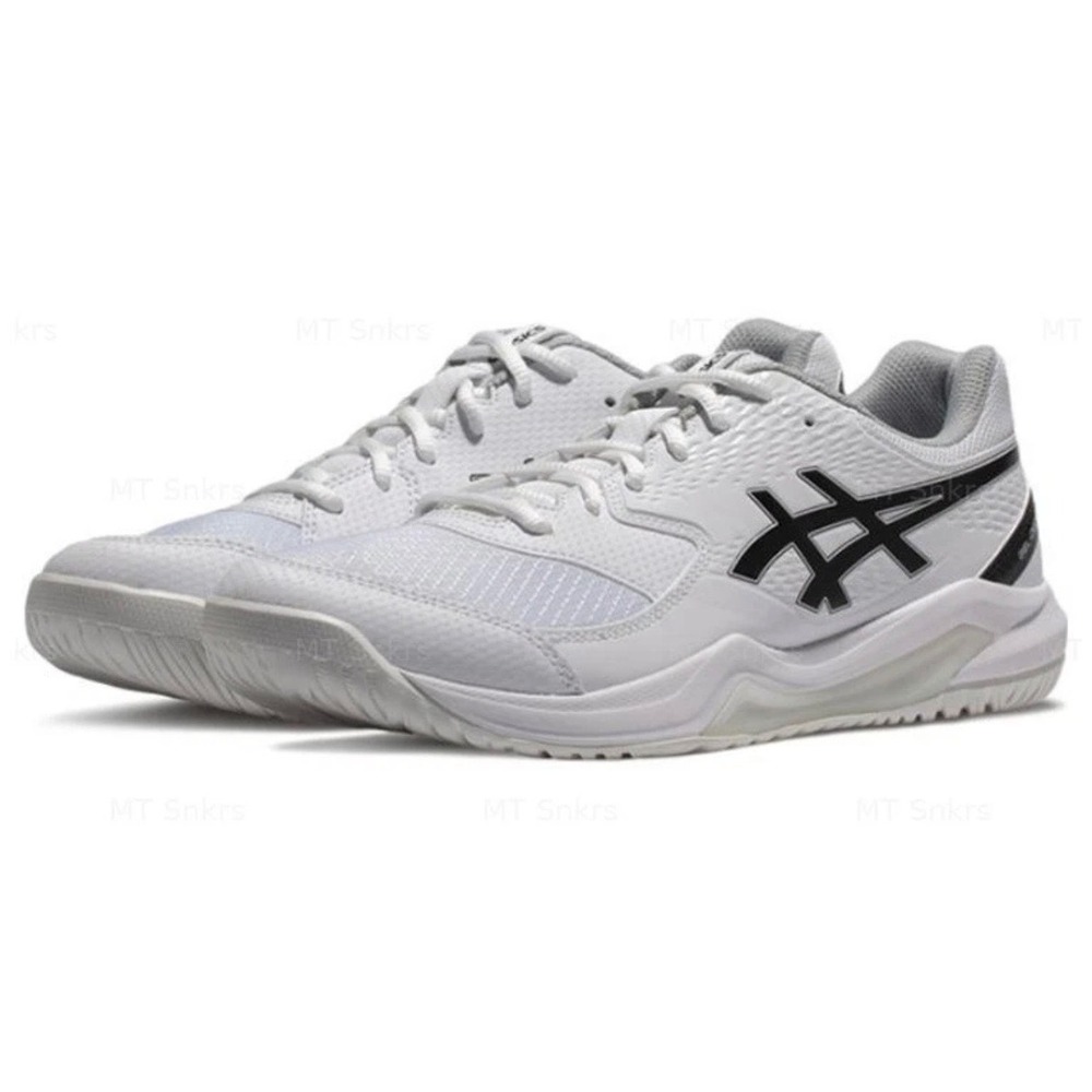Asics Gel-Dedicate 8 Mens Tennis Shoes White Black 1041A408-101 Size 12